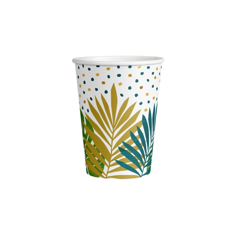 8 Verres Feuillages - Amscan