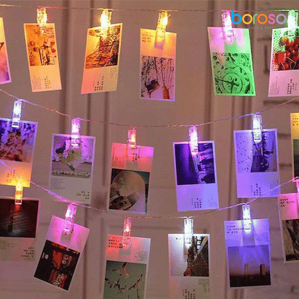 Guirlande de Clips à LED BLANCHES - Borosino