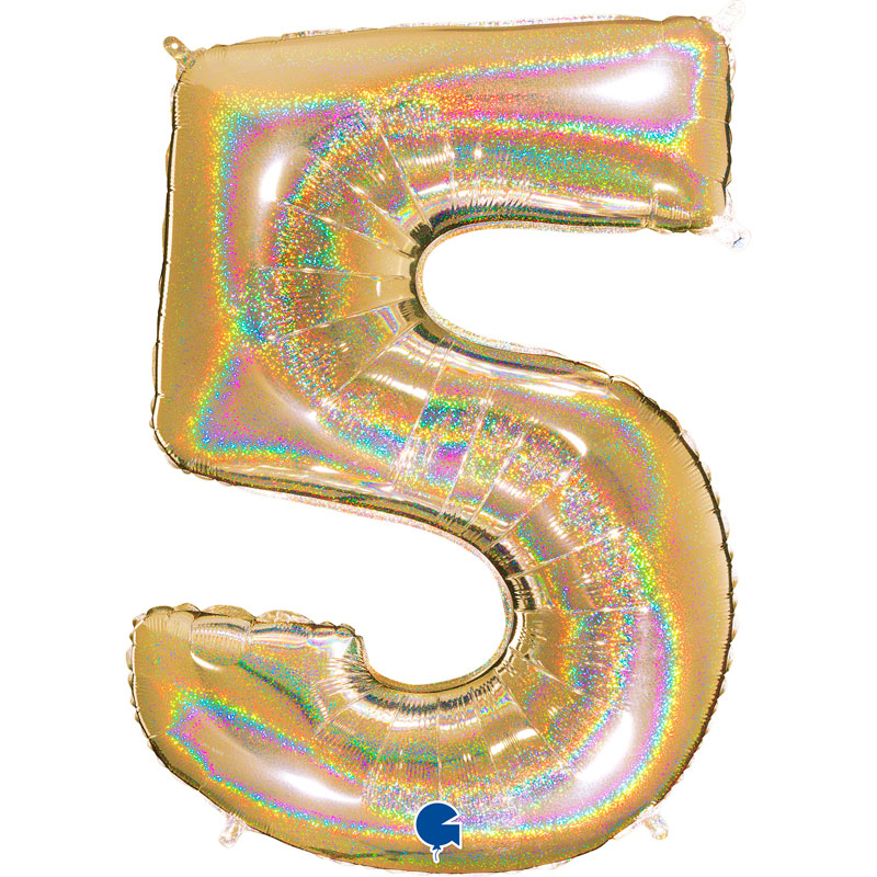 Chiffre 5 Holographic Gold 5 40