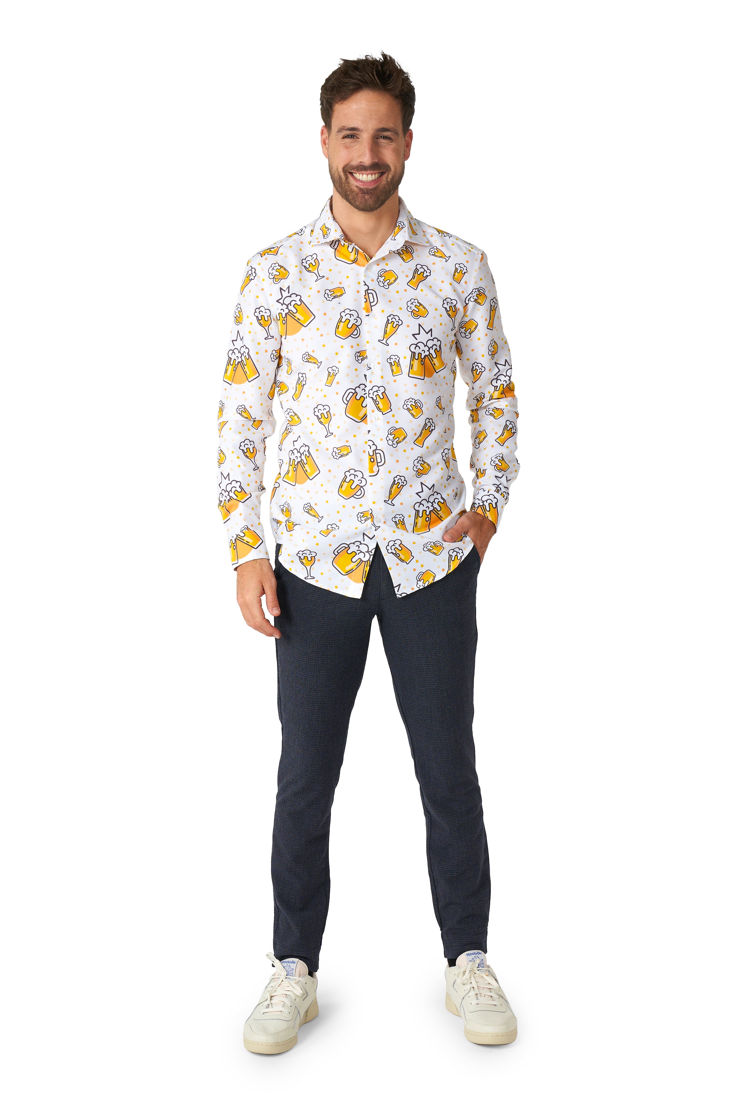 Chemise Suitmeister Beer White