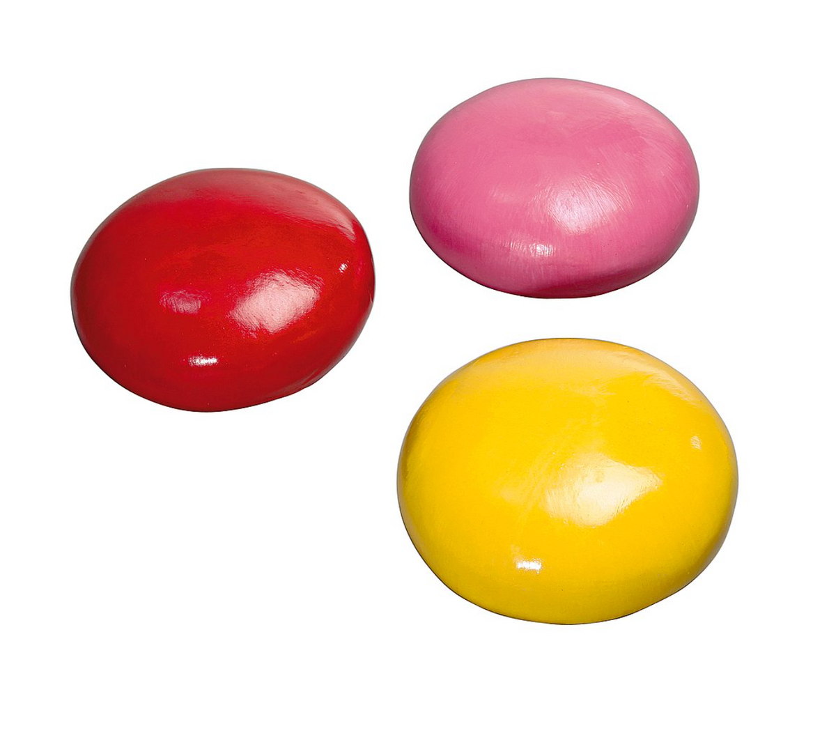 Bonbons en chocolat XXL aliment factice Ø 15 cm rouge/rose/jaune