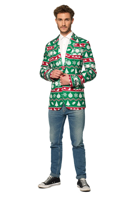 Veste Suitmeister Christmas Green Nordic Jacket