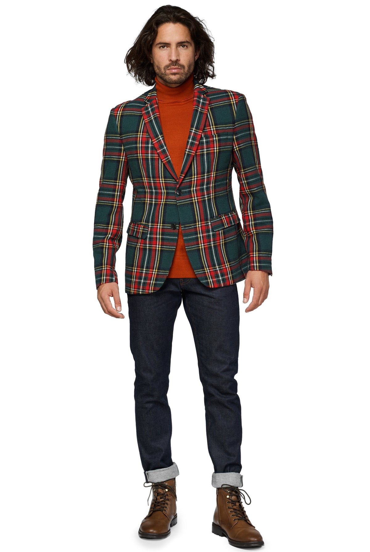 Veste OppoSuits Deluxe Christmas - Tartan - Pine Green