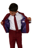 Costume OppoSuits BOYS Blazing Burgundy