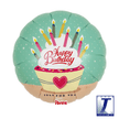 Ballon Aluminium Happy Birthday Cake & Candles 14
