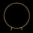Arche Ronde Dorée en Métal 1m - Borosino