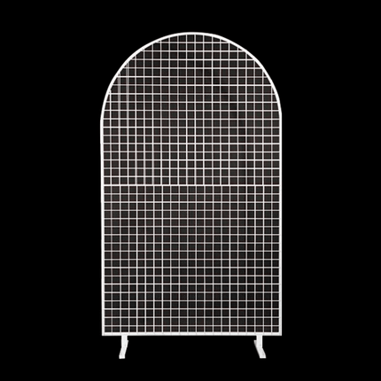 Cadre Maille Arrondi en Métal Blanc 2.1m - Borosino