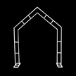 Porte Arche en Métal Blanc - Borosino