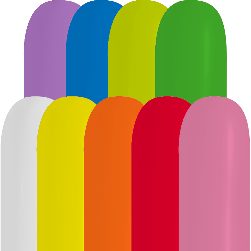 100 Ballons Modeling HG360 Assortis - Balloonia